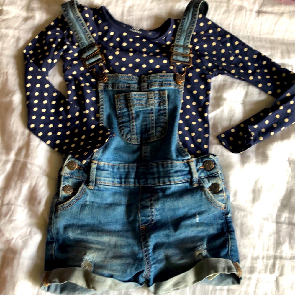 Jumpsuit with long sleeve shirt